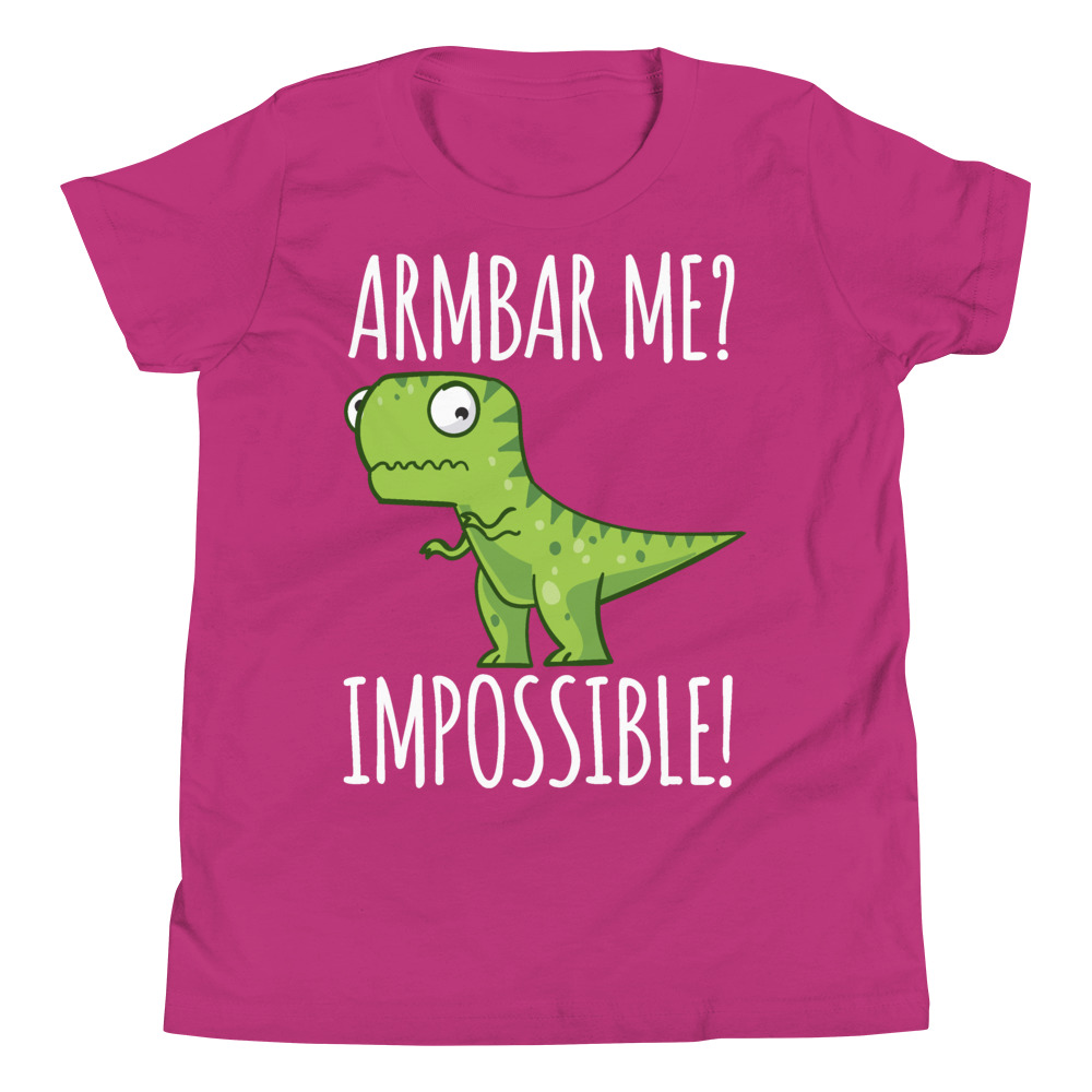 Youth/Kid BJJ T-Shirt Brazilian Jiu-Jitsu Armbar T-Rex? Not Possible 6
