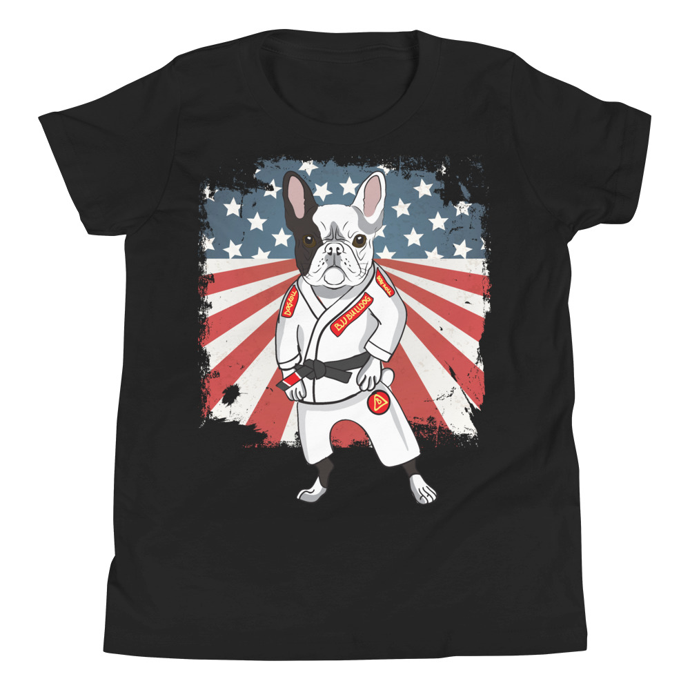 BJJ Youth T-Shirt - Brazilian Jiu-jitsu BJJ Master French Bulldog 2