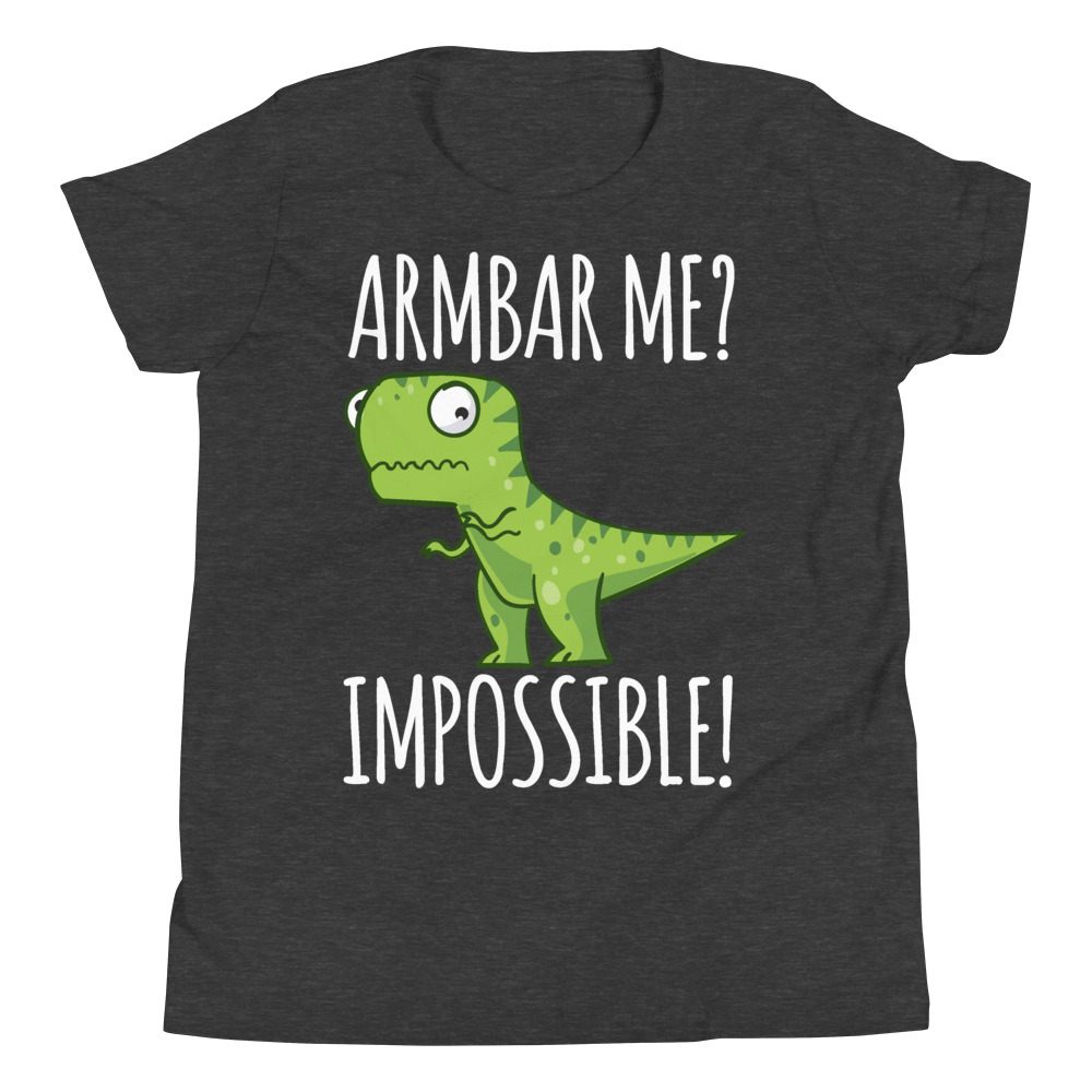 Youth/Kid BJJ T-Shirt Brazilian Jiu-Jitsu Armbar T-Rex? Not Possible 3