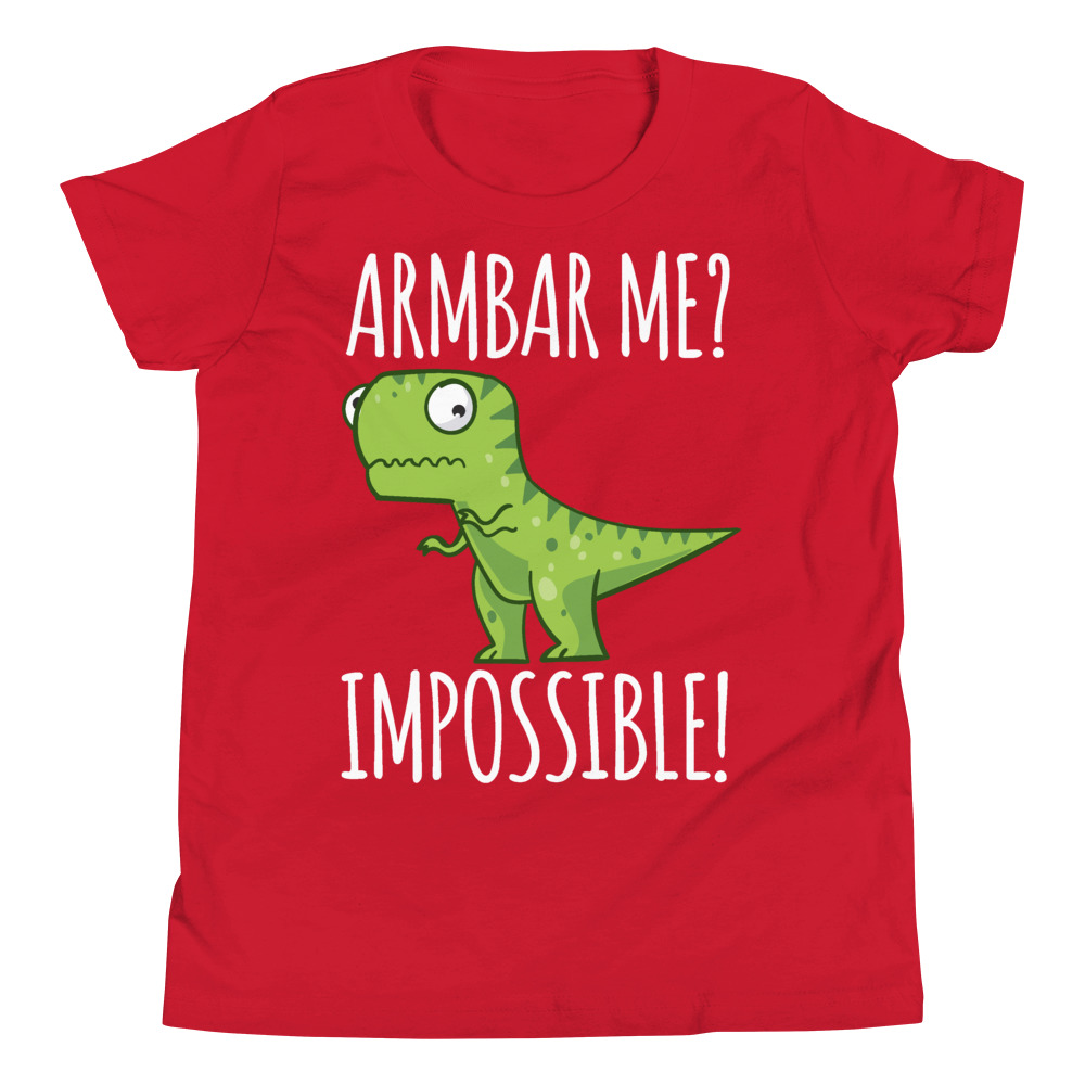 Youth/Kid BJJ T-Shirt Brazilian Jiu-Jitsu Armbar T-Rex? Not Possible 7