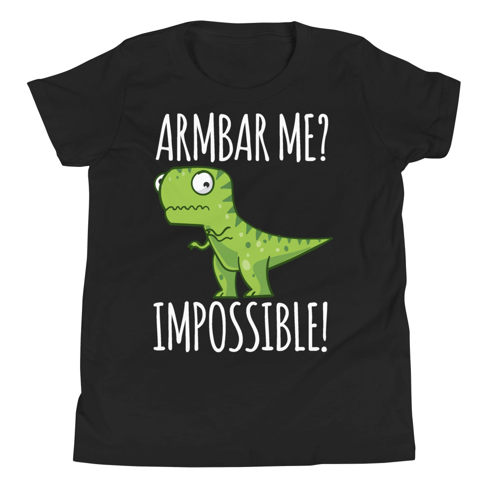 Youth/Kid BJJ T-Shirt Brazilian Jiu-Jitsu Armbar T-Rex? Not Possible 1