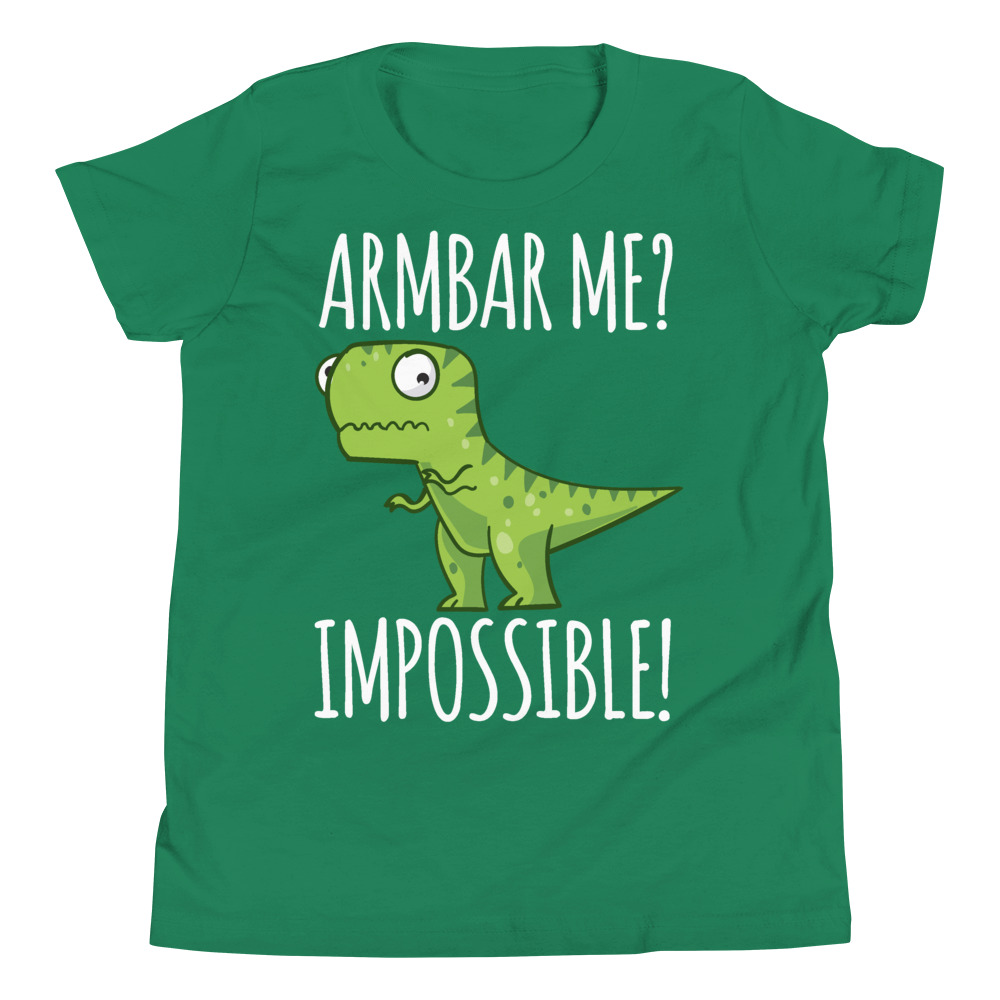 Youth/Kid BJJ T-Shirt Brazilian Jiu-Jitsu Armbar T-Rex? Not Possible 4