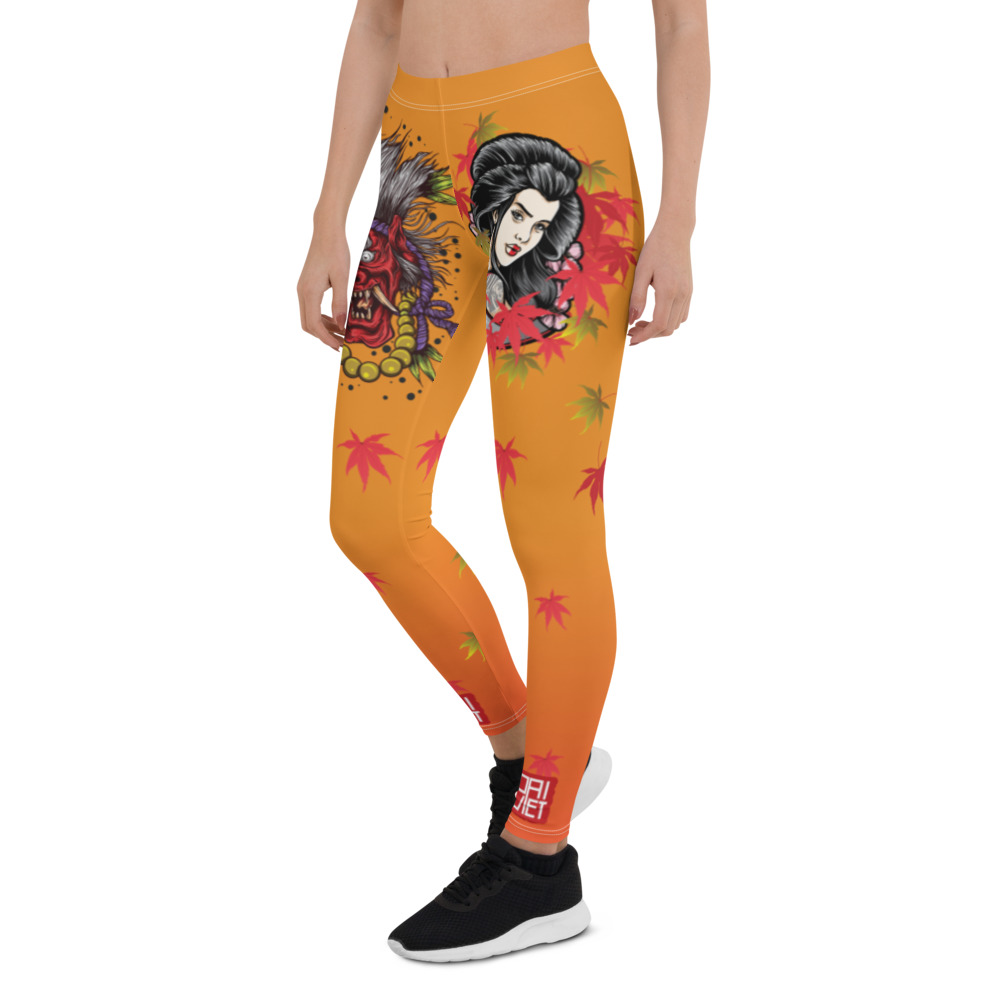 BJJ Women’s Tights Spats – Ancient Japanese Artwork – Bow and Arrow submission 3