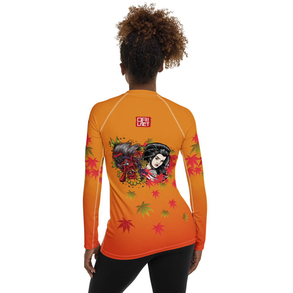 BJJ Women’s Rash Guard Ancient Japanese Artwork – Bow And Arrow Submission 2